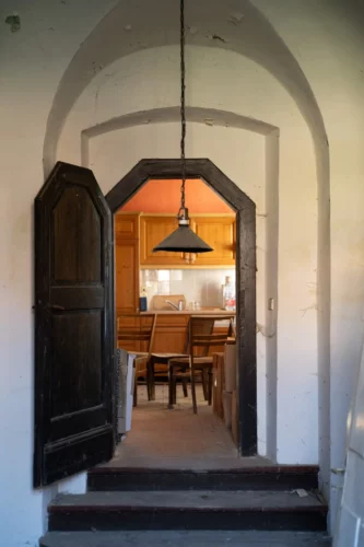 Blick in die Küche des Gutshauses